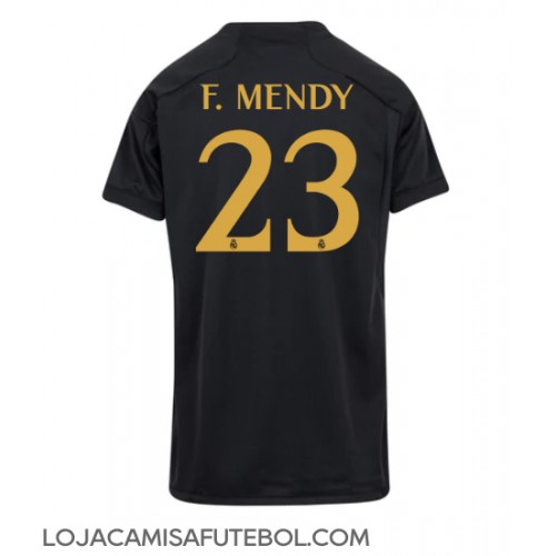 Camisa de Futebol Real Madrid Ferland Mendy #23 Equipamento Alternativo Mulheres 2023-24 Manga Curta
